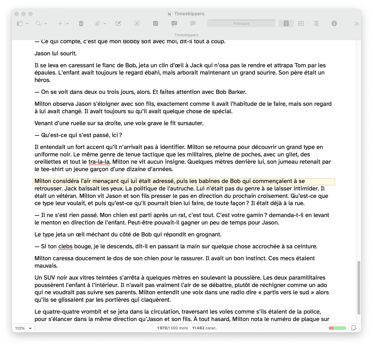 Scrivener minimaliste
