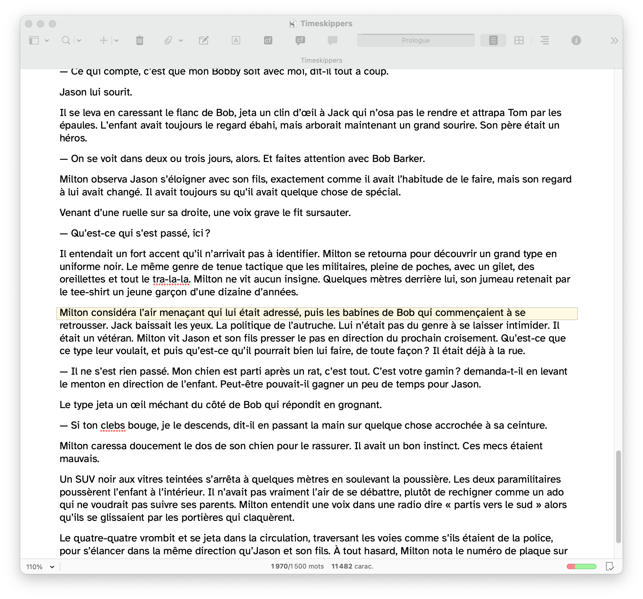 Scrivener minimaliste