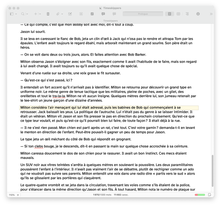 Scrivener minimaliste